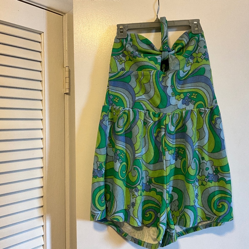 Swim suit roper cover up in terry cloth